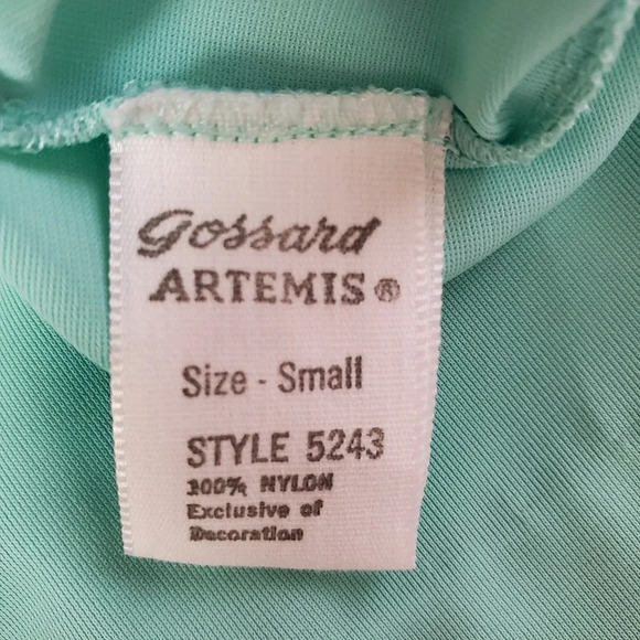 Gossard Artemis Small Vintage 60s Mint Green Nylon Nightgown Gown - Picture 8 of 8